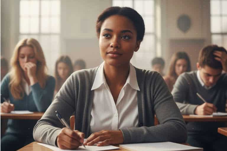Girl in exam room Help with exams