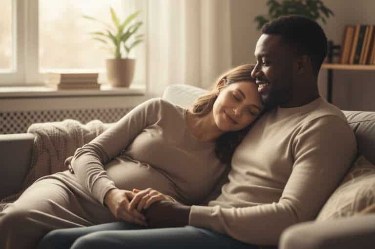 Pregnant couple 768 hypnobirthing in Horsham