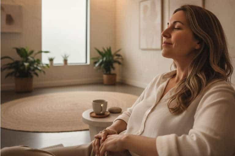 Woman relaxing in therapy Hypnotherapy for Phobias