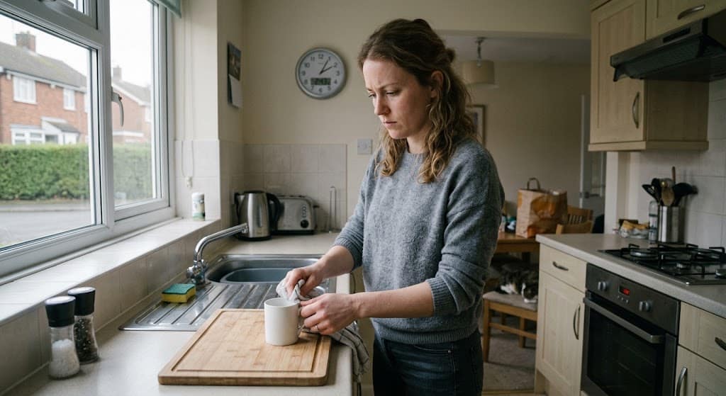 woman with ocd cleaning